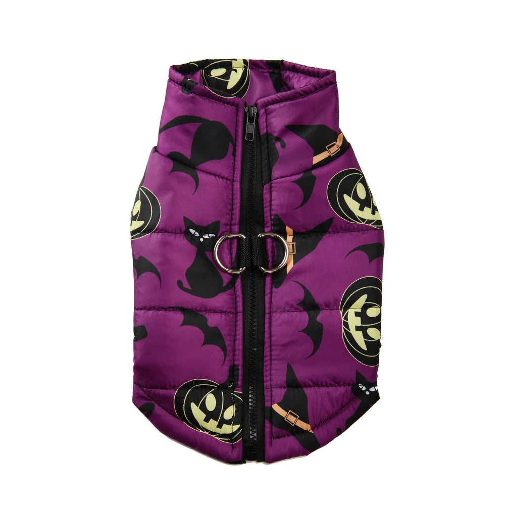 Halloween Dog Clothes Winter Warm Puppy Vest Jacket For Small Dogs Cats Outdoor Waterproof Pet Coat Chihuahua Costume Apparel