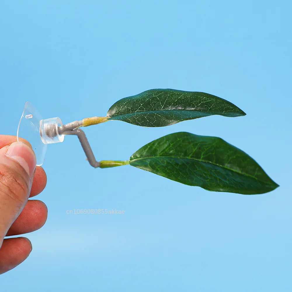 1pc Betta Fish Rest Leaf Aquarium Landscaping Artificial Plants Decoration Spawning Leaf Fish Tank Simulation Grass Ornament