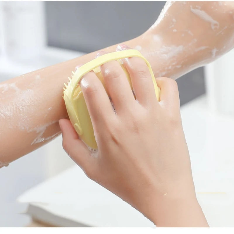 1pc Bathroom Puppy Big Dog Cat Bath Massage Gloves Brush Soft Safety Silicone Pet Accessories For Dogs Cats Tools Pet Dog Brush