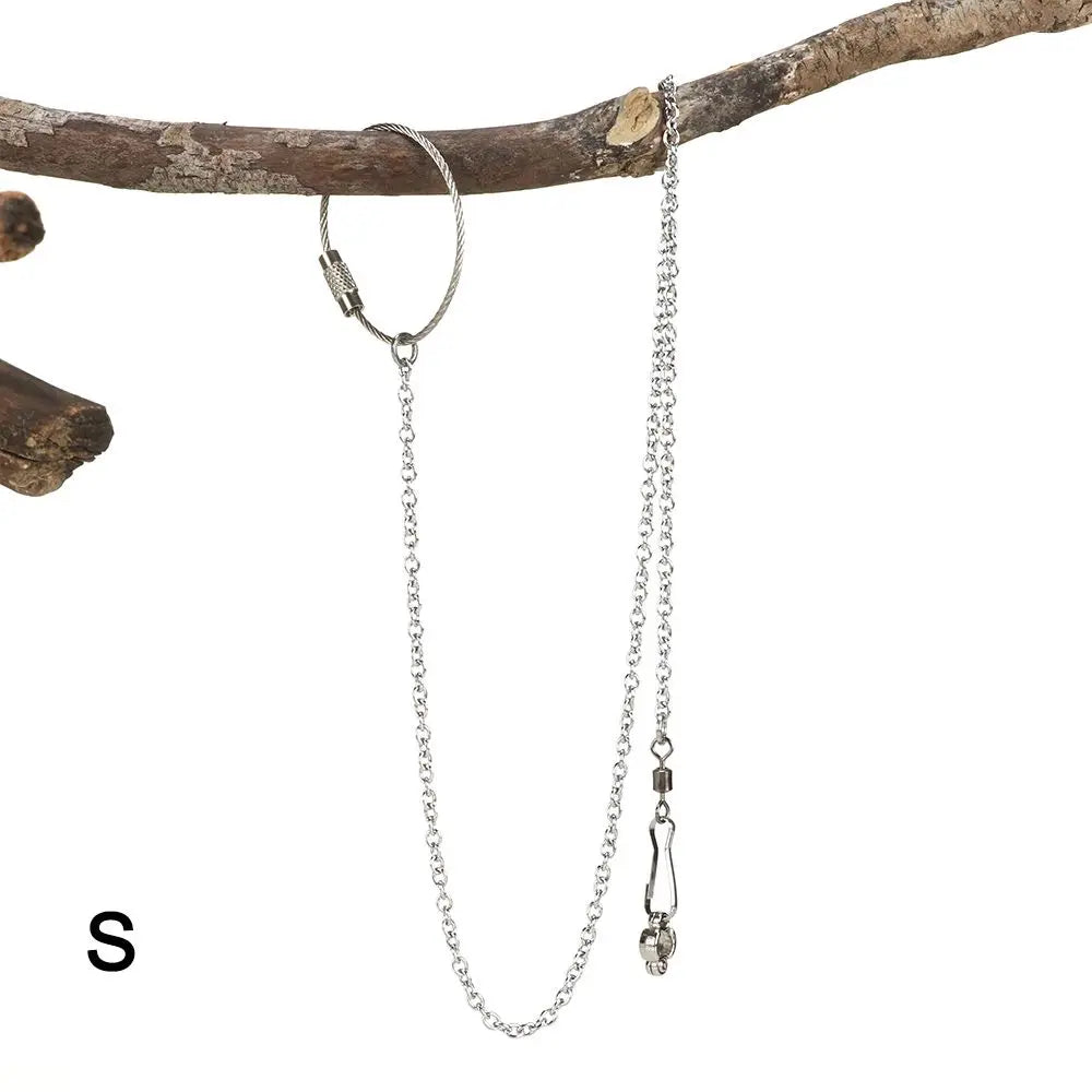 Bird Parrot Foot Chain Stainless Steel Ankle Foot Ring Stand Chain Outdoor Flying Training Bird Accessories 4 Size