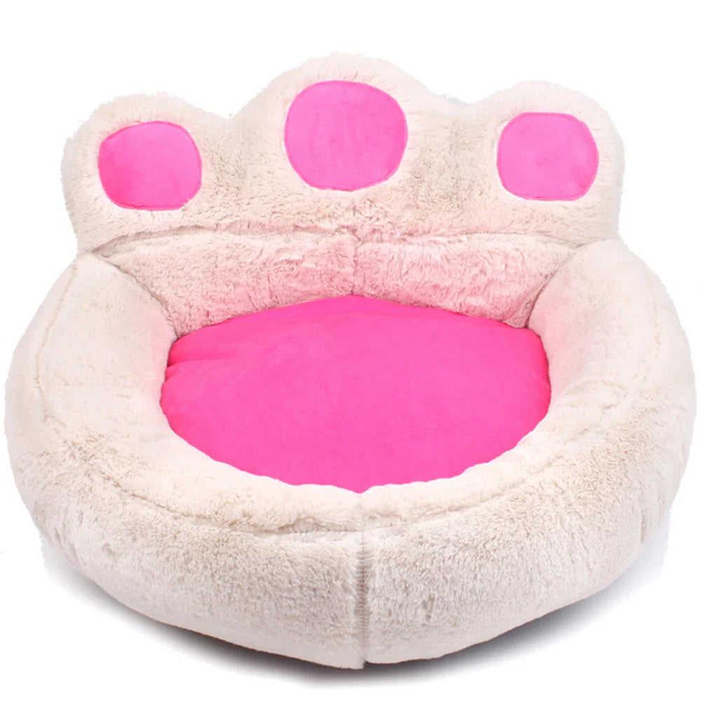 Super Soft Pet Nest for Large Medium Small Dogs Cats in All Seasons Removable Water Washing Dog Kennel Bear Paw Safety Pets Pad