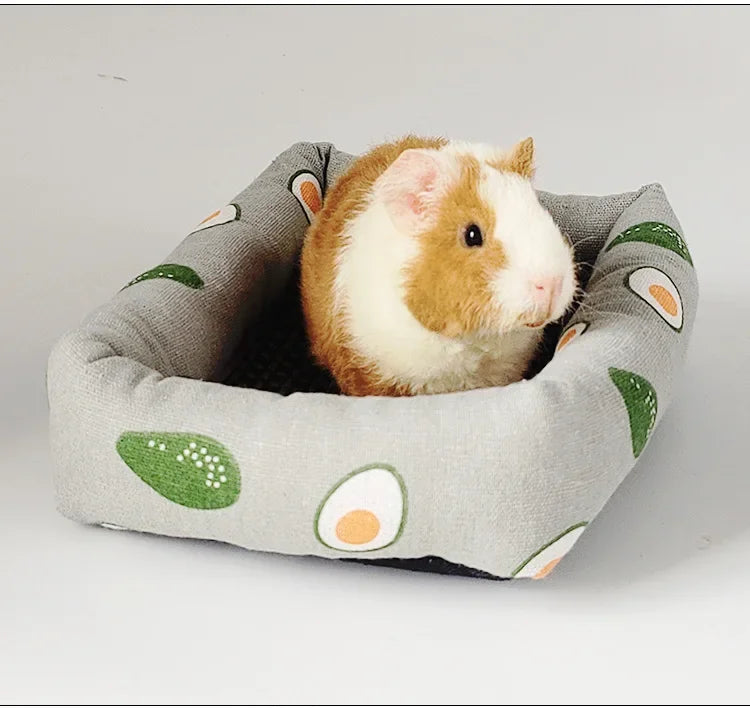 Summer Small Pets Cool Nest Puppy Kitten Rattan Mat Cute Print Pet Cooling Mat for Guinea Pig Hamster Chinchilla Small Cage