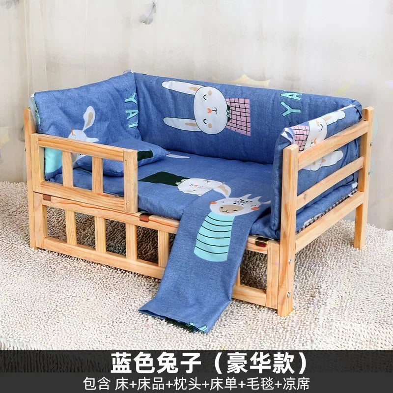 Off the Ground Solid Wood Pet Bed Four Season Universal Dog Bed Small to Large Teddy Bed at Special Price