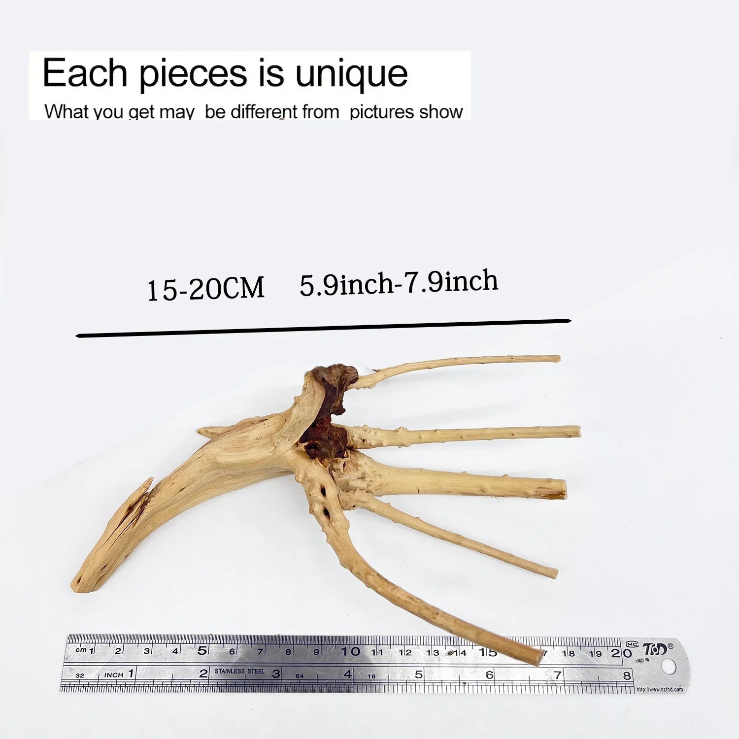 7-26CM 4 Sizes Driftwood Cuckoo Roots Dead-wood Tree Trunk Landscape Creative Reptile Cylinder Fish Tank Ornament Aquarium Decor