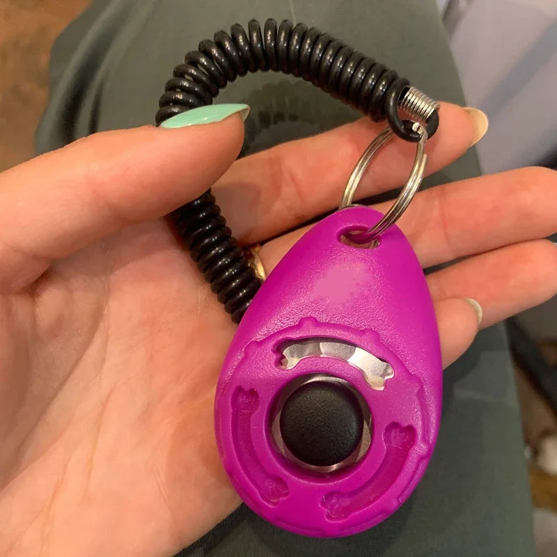1Pcs Training Clicker Various Style Pet Cat Dog Click Trainer Aid Adjustable WristStrap Sound Key Chain Dog Repeller Pet Product