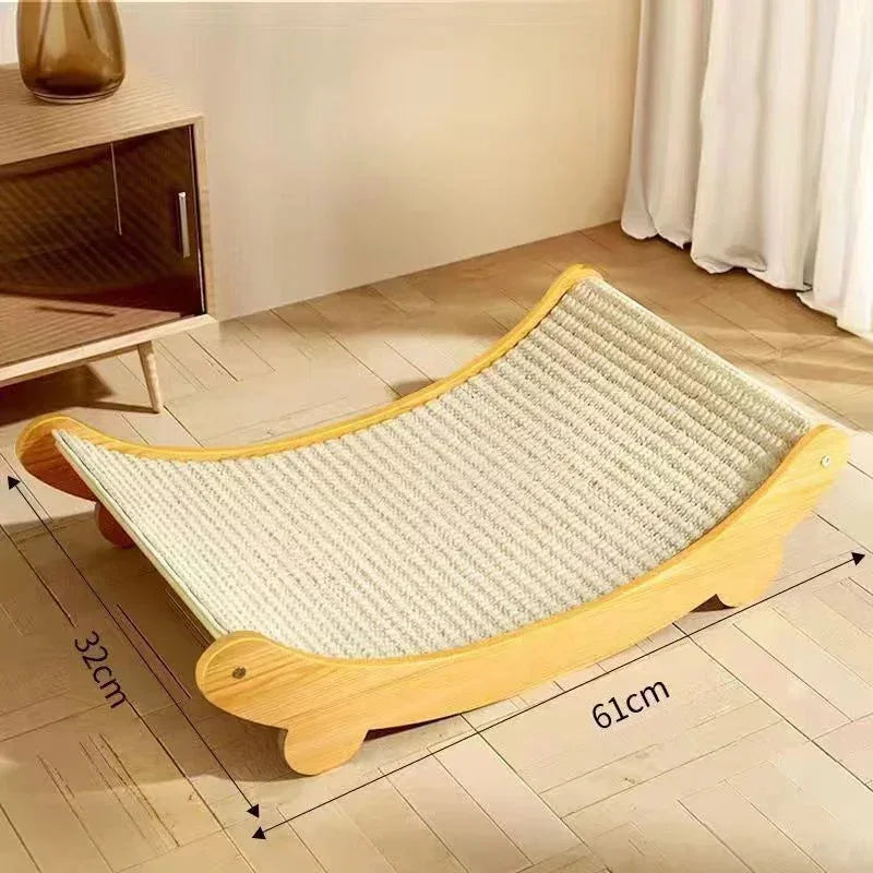 Cat Scratching Pads Multifuction Wooden Cats Sleeping Bed Detachable Wear-resistant Cat Scratch Board Kitten Grinding Cats Toys