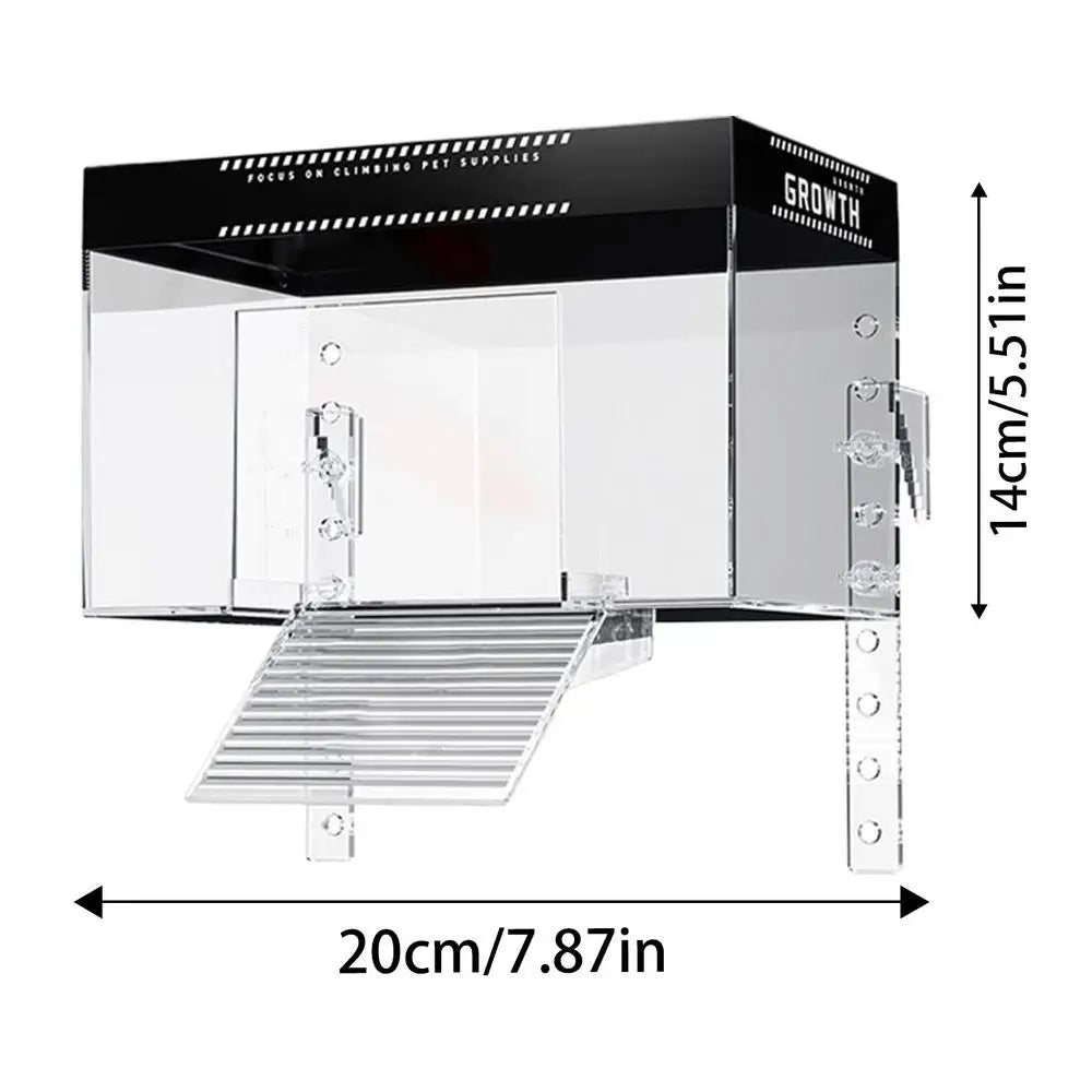 Turtle Tank Basking Area Pet Turtle Tank Basking Dock with Lid Reptile Resting Land Aquatic Terrapin Enclosure Cage