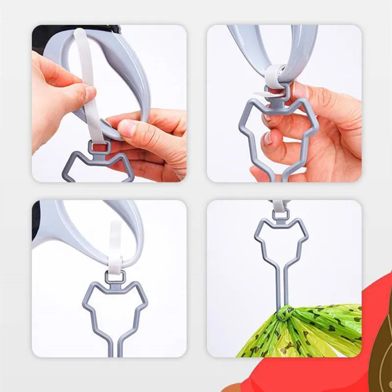 Dog Poop Bag Holder Pet Waste Carrier Clip Hands-Free Dog Leash Dispenser Outdoor Walking Puppy Poop Bags Clip Easy To Carry