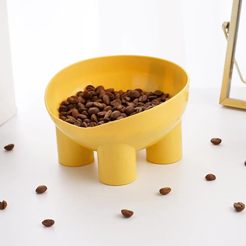 High Foot Dog Bowl Non-Slip Cat Dog Bowl Neck Protector Pet Food Water Bowl Anti-tip Pet Feeder Feeding Bowl Double Cat Bowl