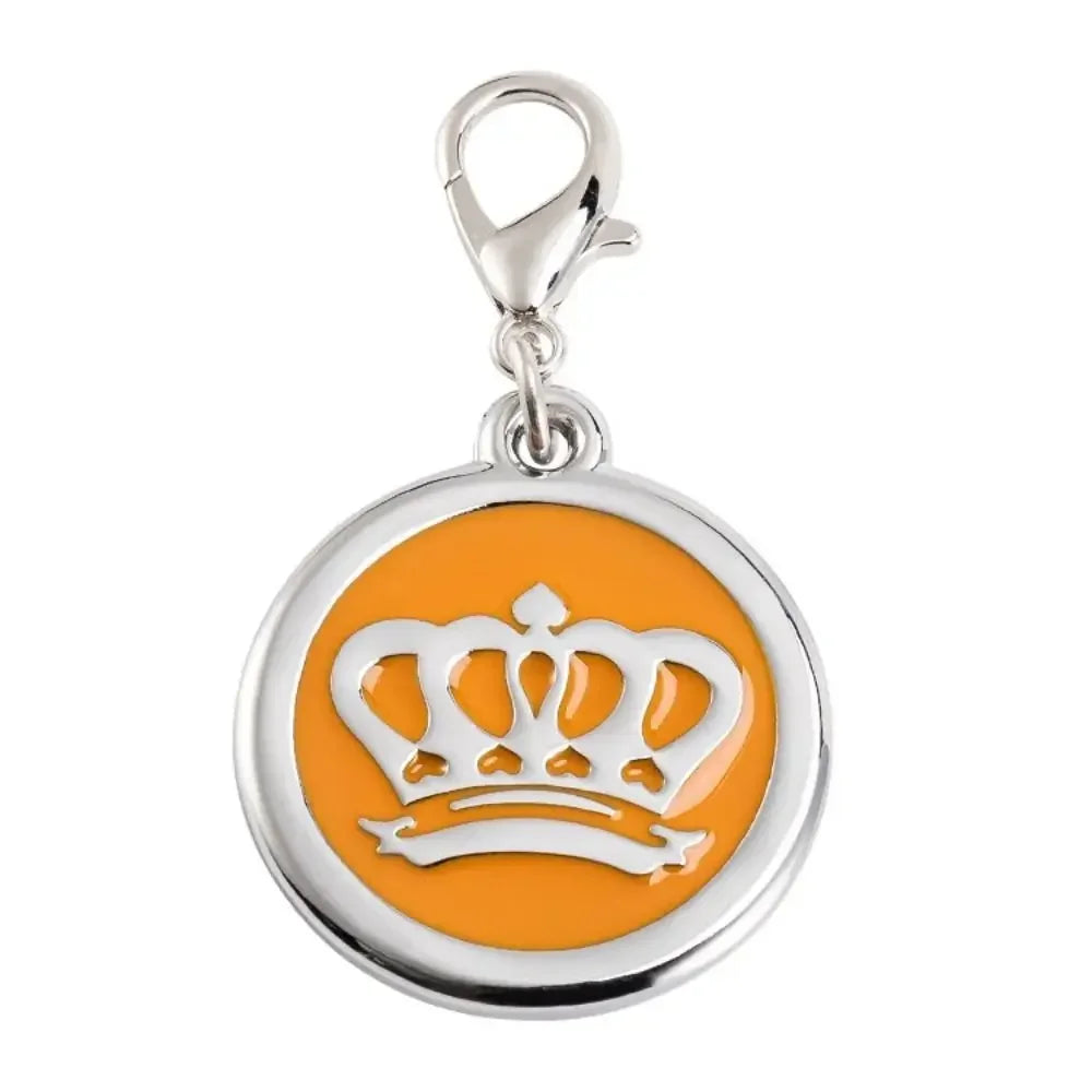 Pet ID Card Crown Pet ID Name Tag Loss Prevention Zinc Alloy Pet Nameplate Personalized Dog Hanging Tag For Cats Dogs