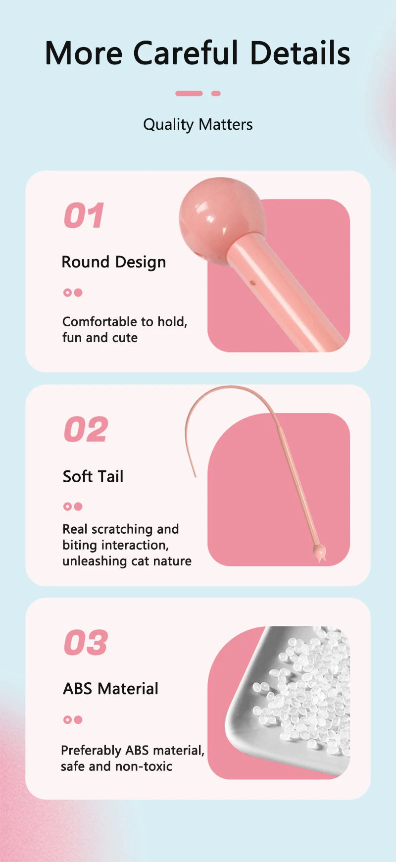 New Two-color Pet Petting Artifacts Cat Cat Stick Training Toys Stick Cat Toy Wand Interactive Kitten Tease Toy Easy To Carry
