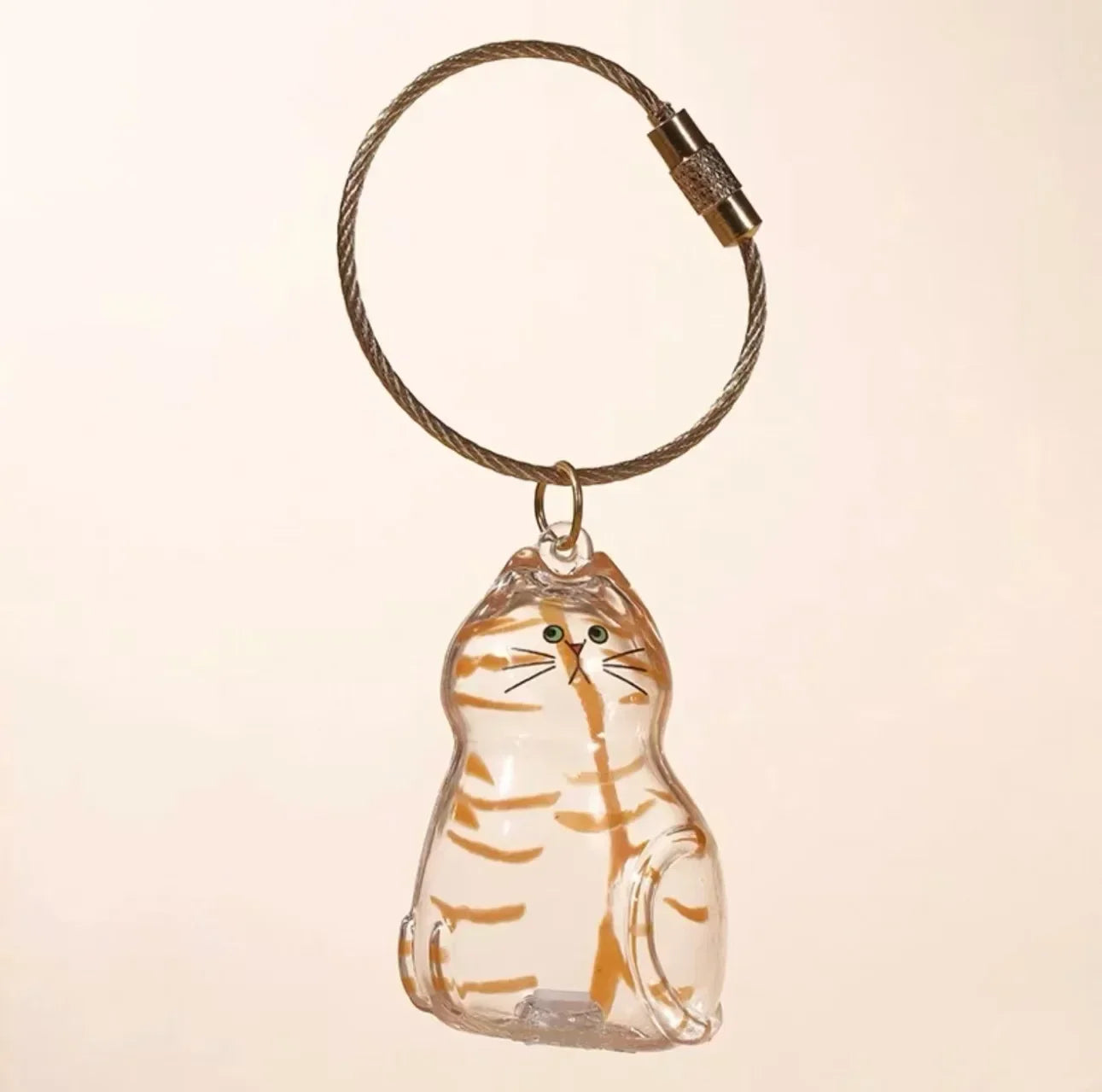 1-40PCS Pet Hair Organiser Memorial Keyring Transparent Cat Hair Organiser Souvenir for Pet Lovers Pet Memorials