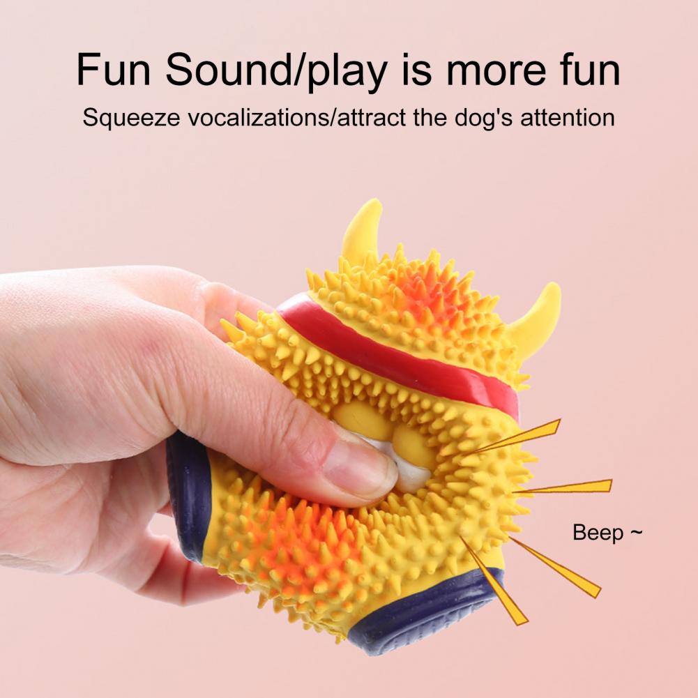 1/4Pcs Interactive Dog Toy Squeaky Cute Geek-shaped Dog Toy Teeth Cleaning Fun Dog Toys Playtime And Chewing Dog Accessories