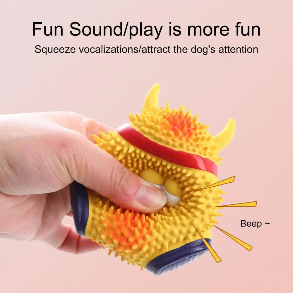 1/4Pcs Interactive Dog Toy Squeaky Cute Geek-shaped Dog Toy Teeth Cleaning Fun Dog Toys Playtime And Chewing Dog Accessories