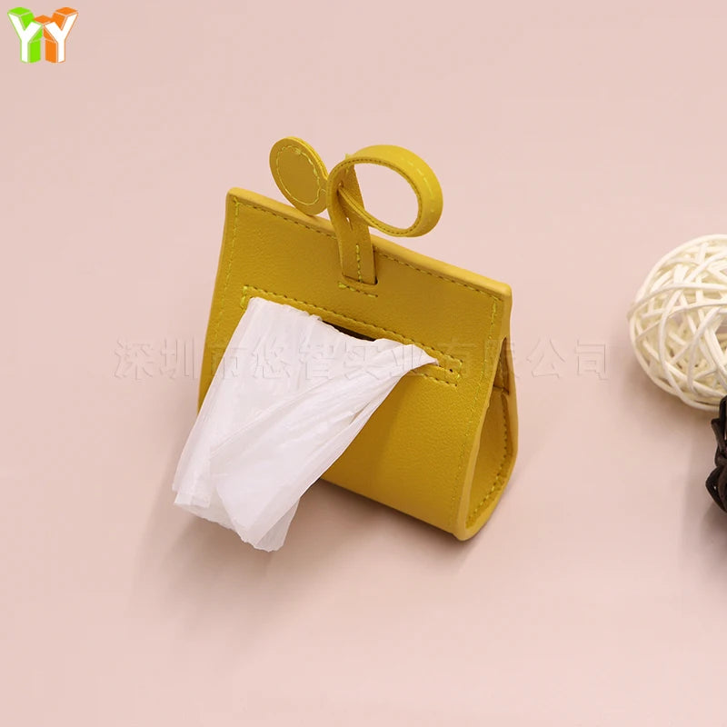 Dog Poop Bag Cover Leather Material, Dog Waste Bag Dispenser Soft Leather Puppy Poop Bag