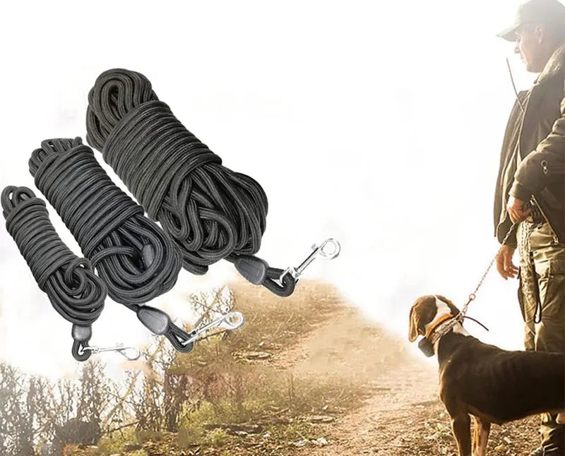 5M/10M/15M Long Rope Training Dog Leash- Heavy Duty Nylon Recall Agility Training Dogs Lead Leash For Medium Large Dog Leash