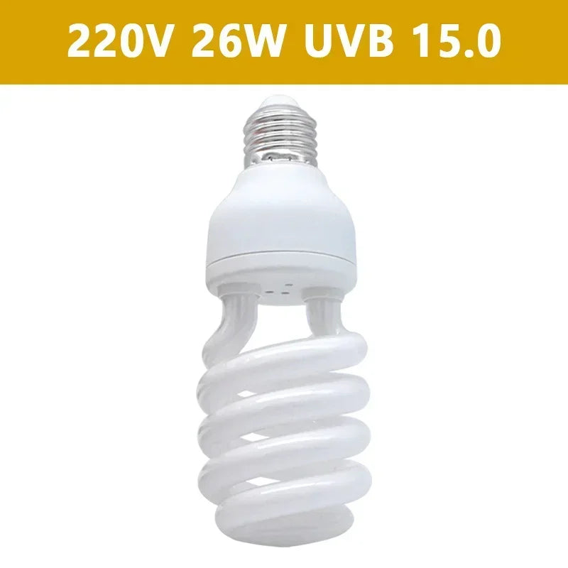 5.0/10.0/15.0 UVB Reptile Heating Lamp Lizard Calcium Supplement Lamp Energy Saving Light Bulb for Turtle Terrarium 110V/220V