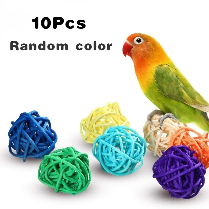 Chewable Parrot Chew Toy Cotton Rope Birds Toy Bite Bridge Bird Tearing Toys Cockatiels Training Hang Swings Birds Cage Supplies
