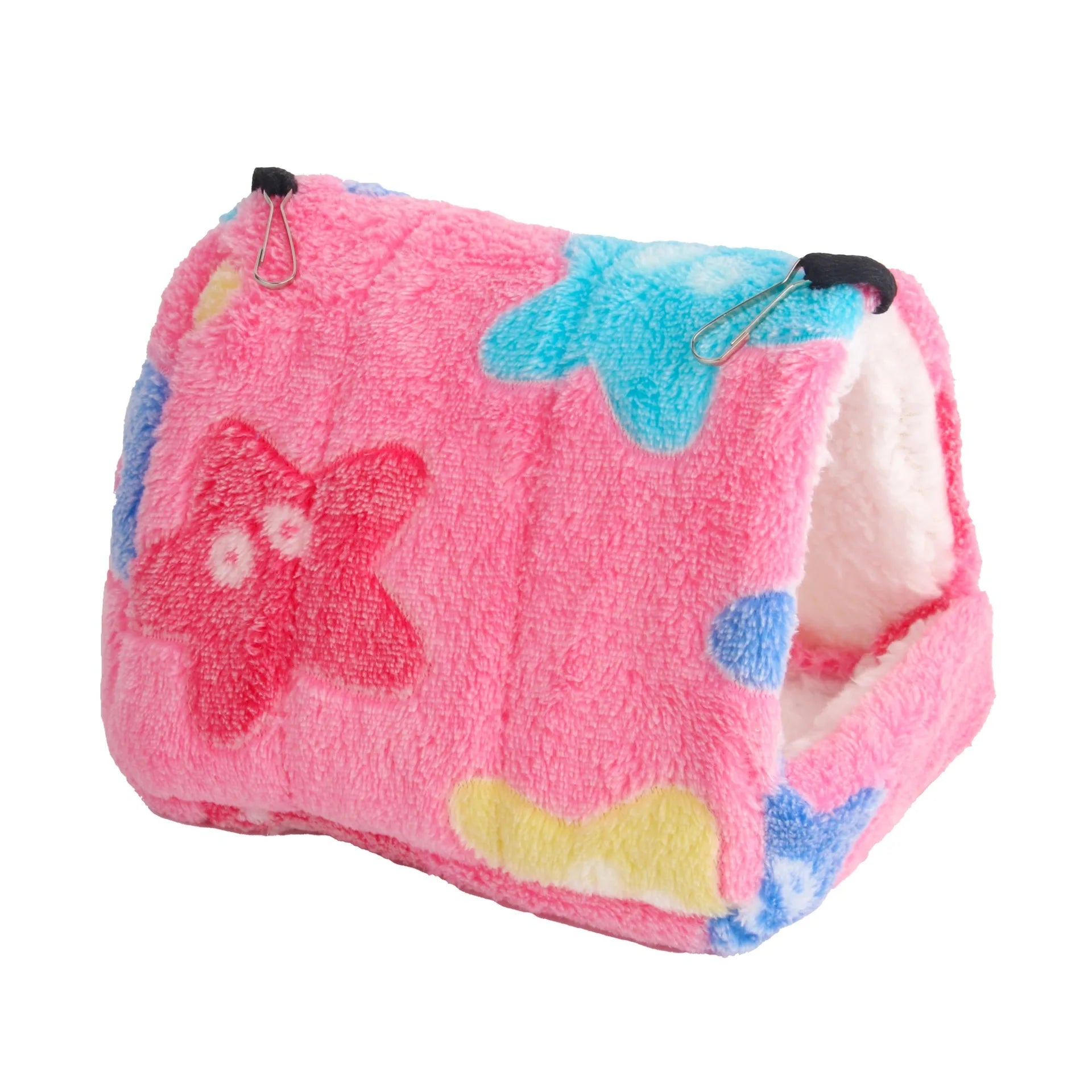 Hamster House Warm Soft Beds and Houses Rodent Cage Printed Hammock for Rats Cotton Guinea Pig Accessories Small Animals 햄스터