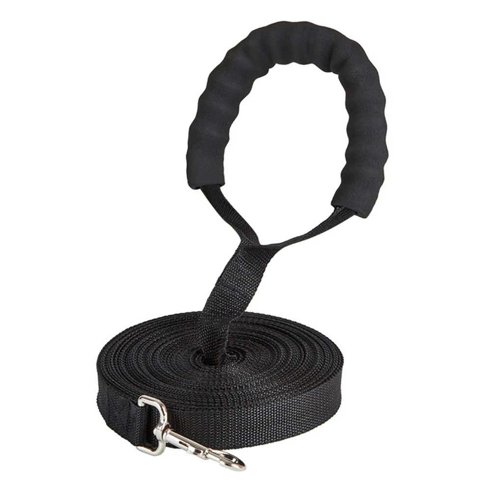 Long Nylon Leash with Comfortable Sponge Handle for Dogs Lanyard Outdoor Training Walk 1.8m 3m 6m 10m 15m 20m 30m 50m Dog Lead