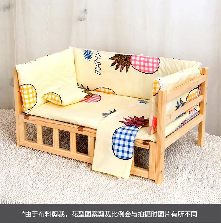 Off the Ground Solid Wood Pet Bed Four Season Universal Dog Bed Small to Large Teddy Bed at Special Price