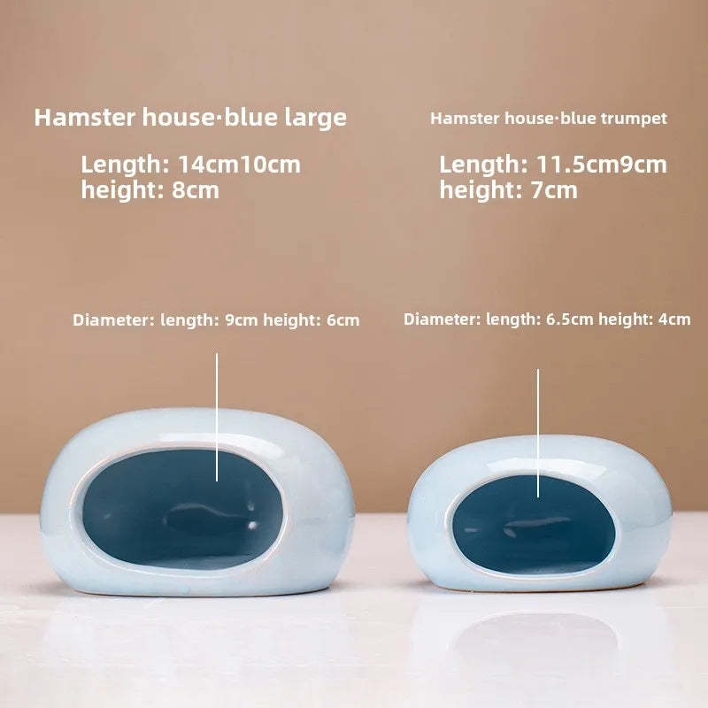 Hamster Escape Nest Ceramic Stone House Gold Silk Mat Guinea Pig Supplies Dwarf Guinea Pig Summer Ice House Sleeping