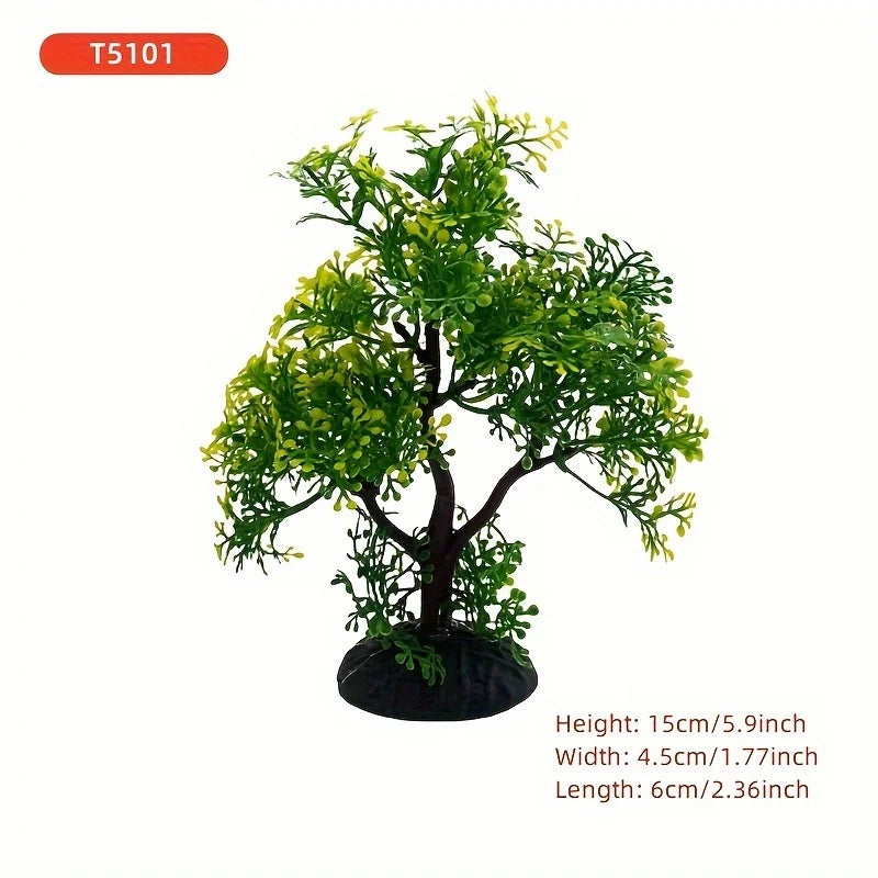 Artificial Aquarium Decor Plants tree Ornament Aquatic Plant Fish Tank DIY Grass Decoration Accessories