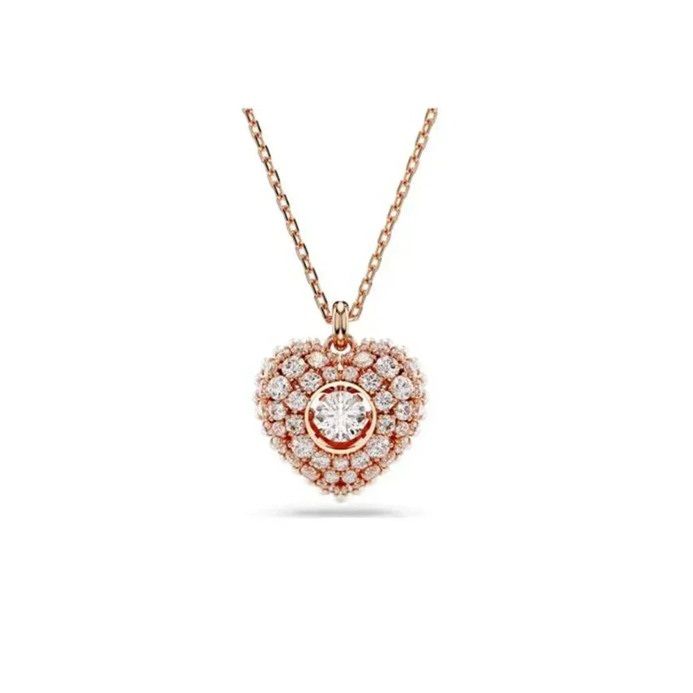 New Hot Sale Idylia Crystal Pearl Heart-shaped Lucky Grass Set; Elegant and Noble Cat Accessories as a Gift