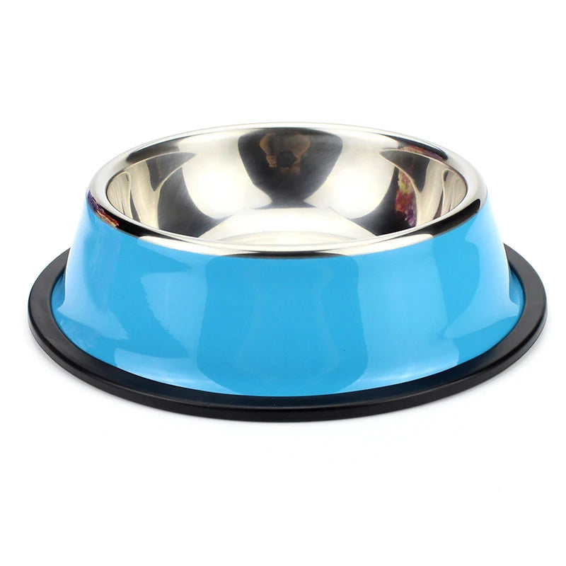 Stainless Cat Bowls Pet Steel Bowl Set Food Water Bowl for Dogs and Cats Anti-skid Cats Supplies