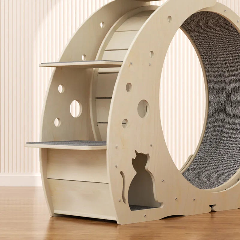 Cat Treadmill Anti-depression Fiberboard Mascot Wooden Pet Pedal Pet Dog Fun Fitness Running Wheel