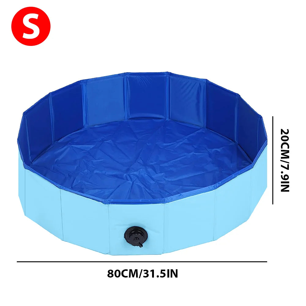 160*30cm/120*30cm/ 80*20cm Pet Pool Foldable Dog Bath Swimming Pool Portable Pet Pool With Drain valve Outdoor Dog Bathing Tub