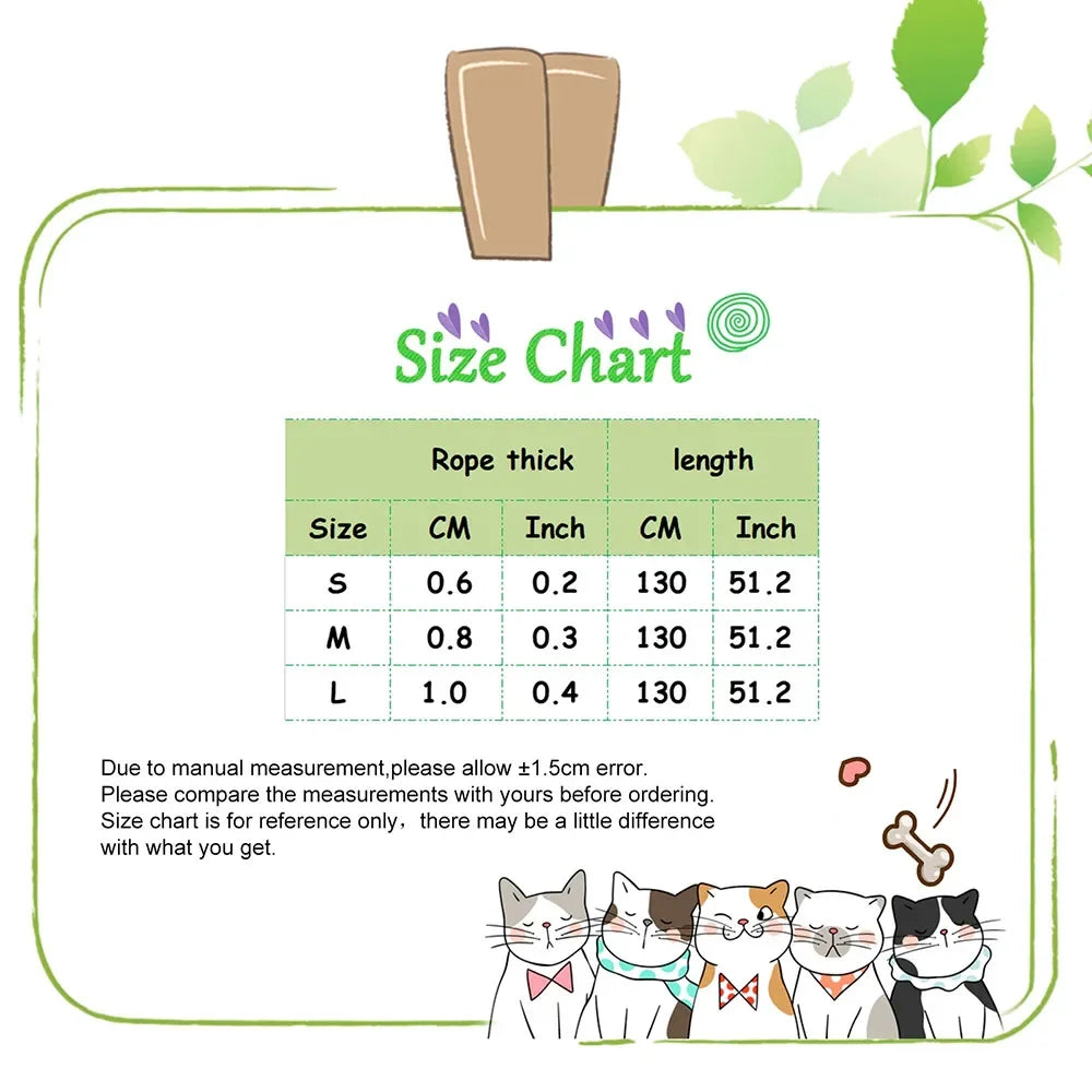 Dog Leash Slip Chains Collar Leads Strong Heavy Duty Nylon Rope No Pull Pet Training Leash for Small Dogs Puppy Traction Rope