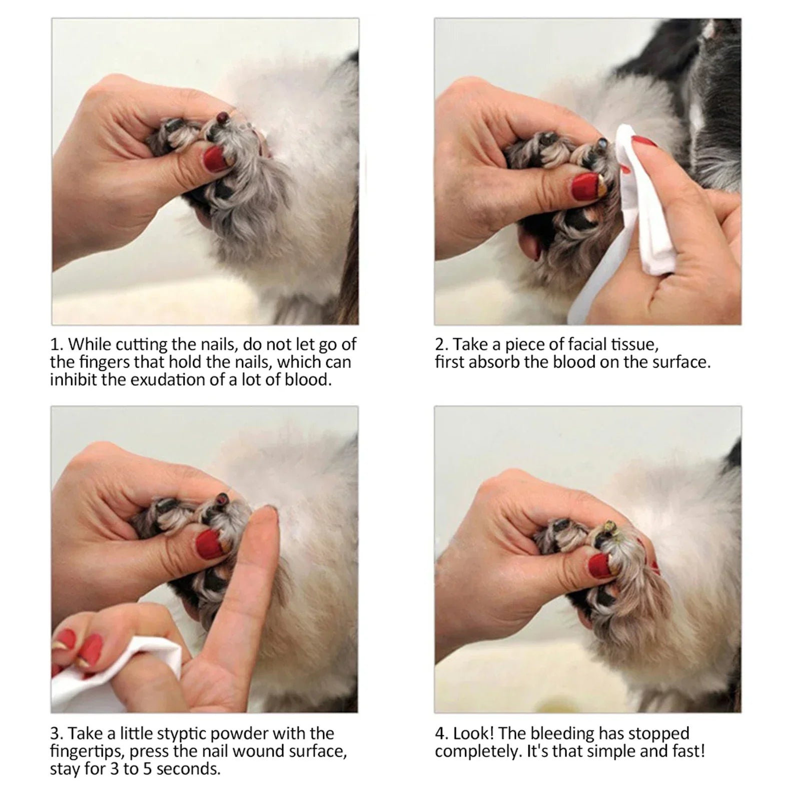 14g Pet Styptic Stop Bleeding Dog Nail Bleeding Quick Hemostatic Powder Claw Nail Wound Bleeding Blood Coagulant Pet Supplies