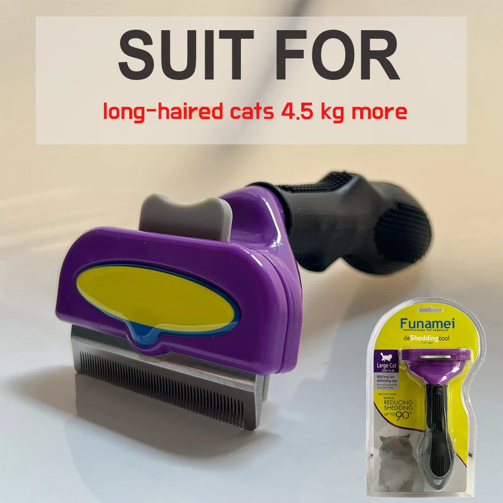 Pet Cat Hair Removal Combs Pet Grooming Brush Dogs Cats Hair Shedding Massage Combs Cat Hair Remover Cleaning Grooming Cat Brush