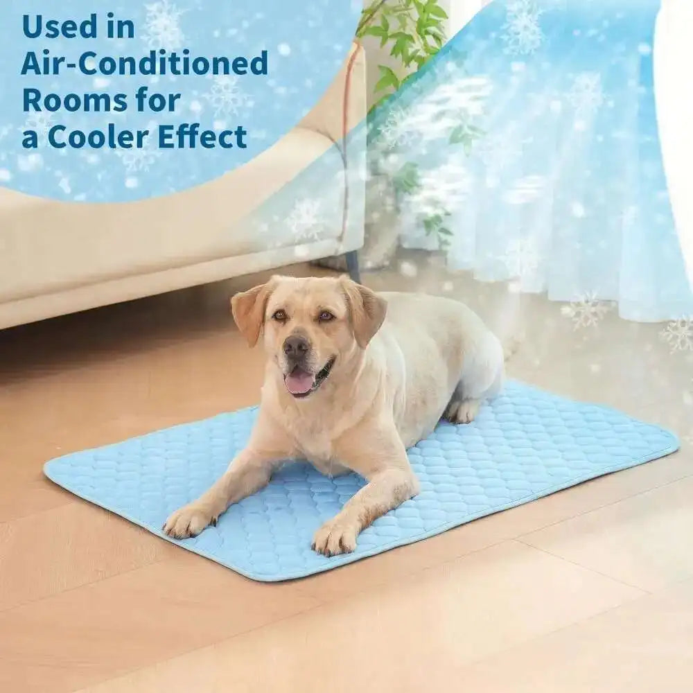 Cooling Dog Mat Summer Pad Mat For Dogs Cat Ice Silk Blanket Sofa Breathable Pet Dog Bed Summer Washable For Small Large Dog Cat