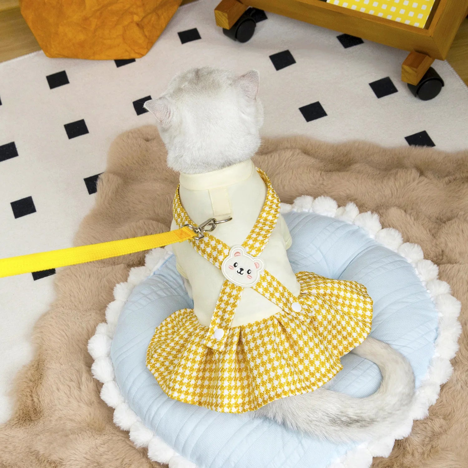 Spring Dog Cat Clothes for Cats, Luxury Brand Design Pet Cat Overalls Dress Puppy Princess Tutu Skirts Small Dog Kitten Costume