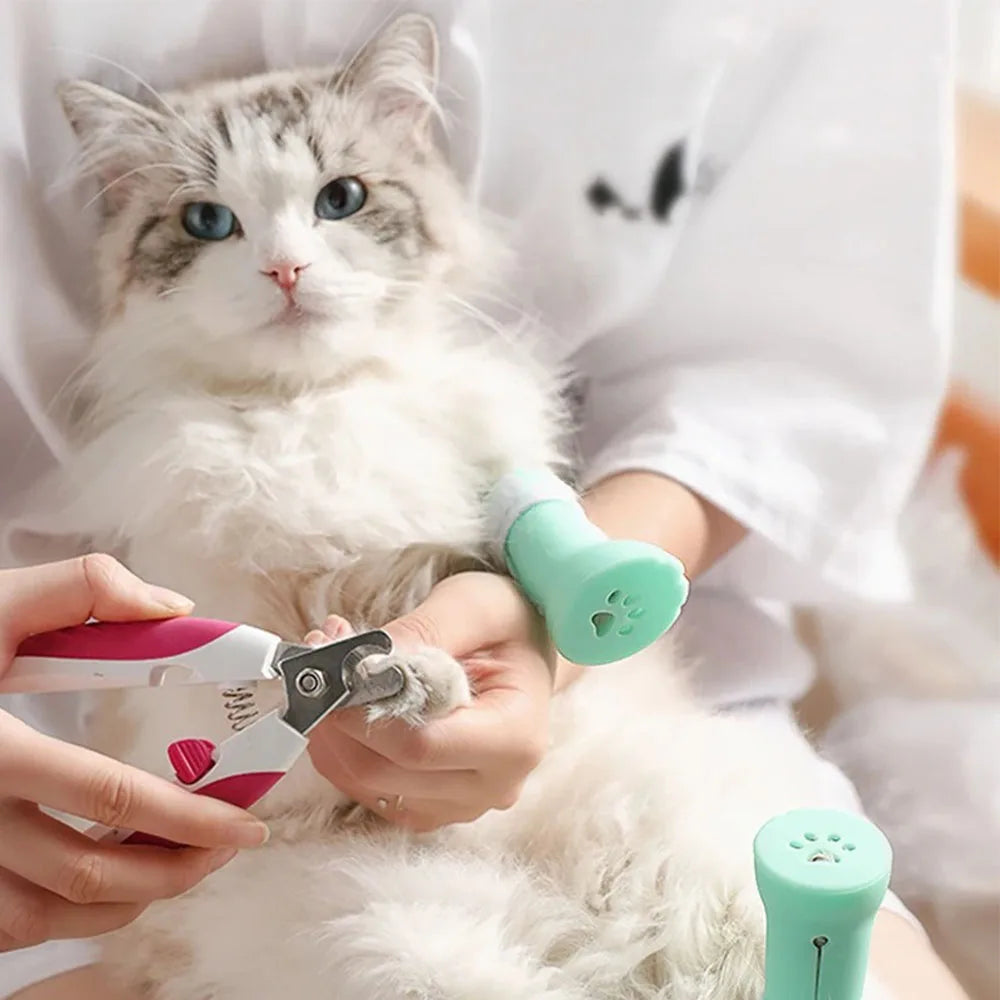 Adjustable Silicone Anti-scratch Cat Foot Shoes for Grooming Bath Washing Claw Cover Socks Cut Nails Protector Pet Grooming Tool