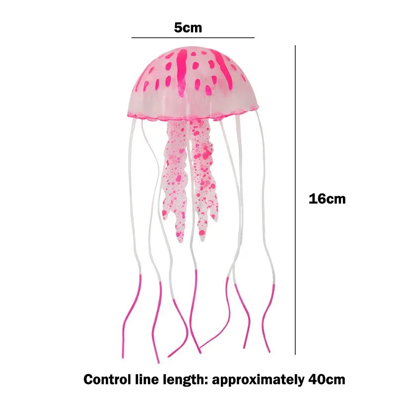Creative Simulation Luminous Mini Jellyfish Aquarium Decorative Fish Tank Underwater Luminous Landscape Home Decoration