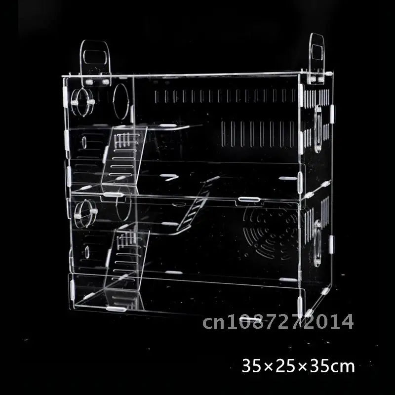 2020 New Large House Hamster Size Acrylic Villa Double Small Pet For Bservation Pig Hamster Guinea Nest A Cage
