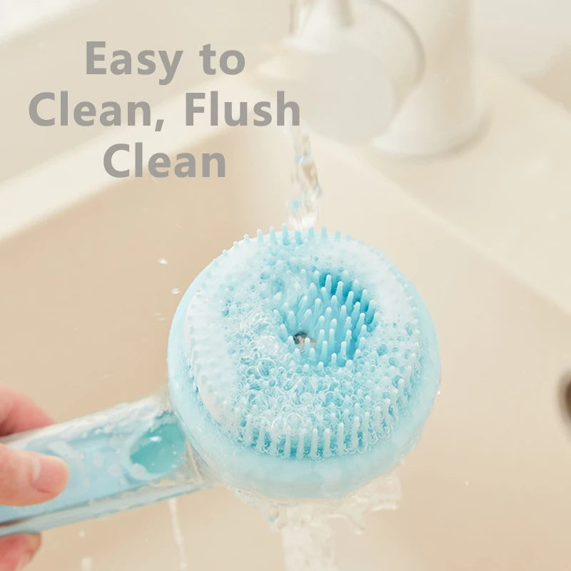 Soft Silicone Pet Bathing Brush Cat Massage Brush Pet Grooming Comb for Cats Dogs Long Handle Dog Cleaning Brush Pet Supplies
