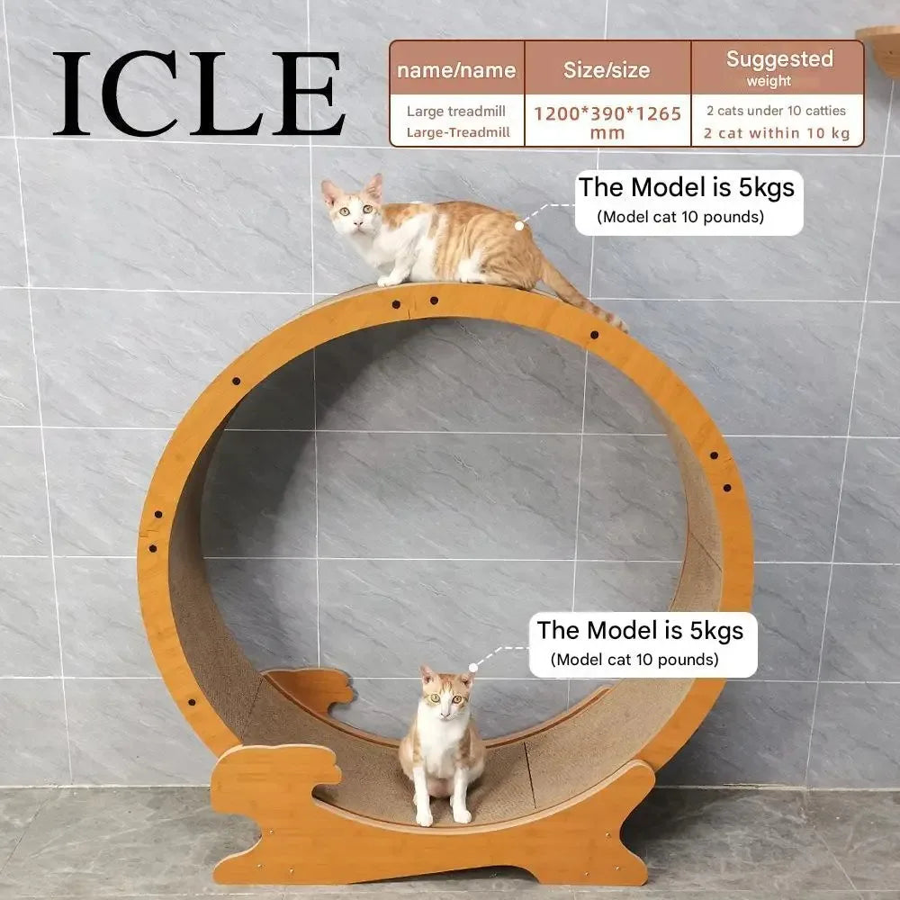 Cat Running Wheel Cat Training Supplies Silent Cat Fitness Roller Corrugated Cat Scratcher Cat Scratching Board Replaceable