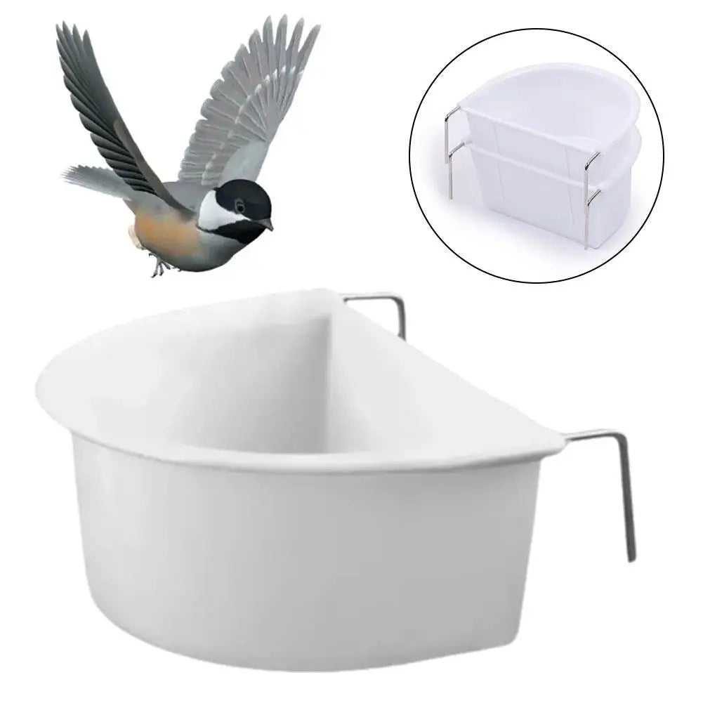 1/6pcs Bird Food Feeding Dish Easy to Install Bird Cage Feeder Bowl for Budgie Parrot Parakeets Lovebirds Bird Cage Hanging Bowl