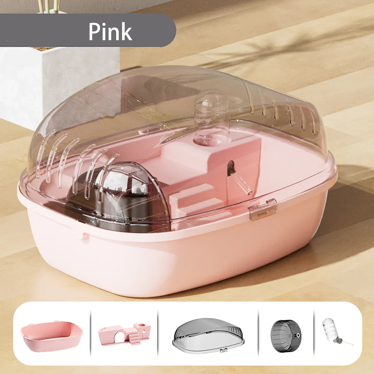 Hamster Cage Running Roller Skating Toy Transparent Castle Fun Home Suitable Mice Hamster Guinea Pig Small Animals Accessories