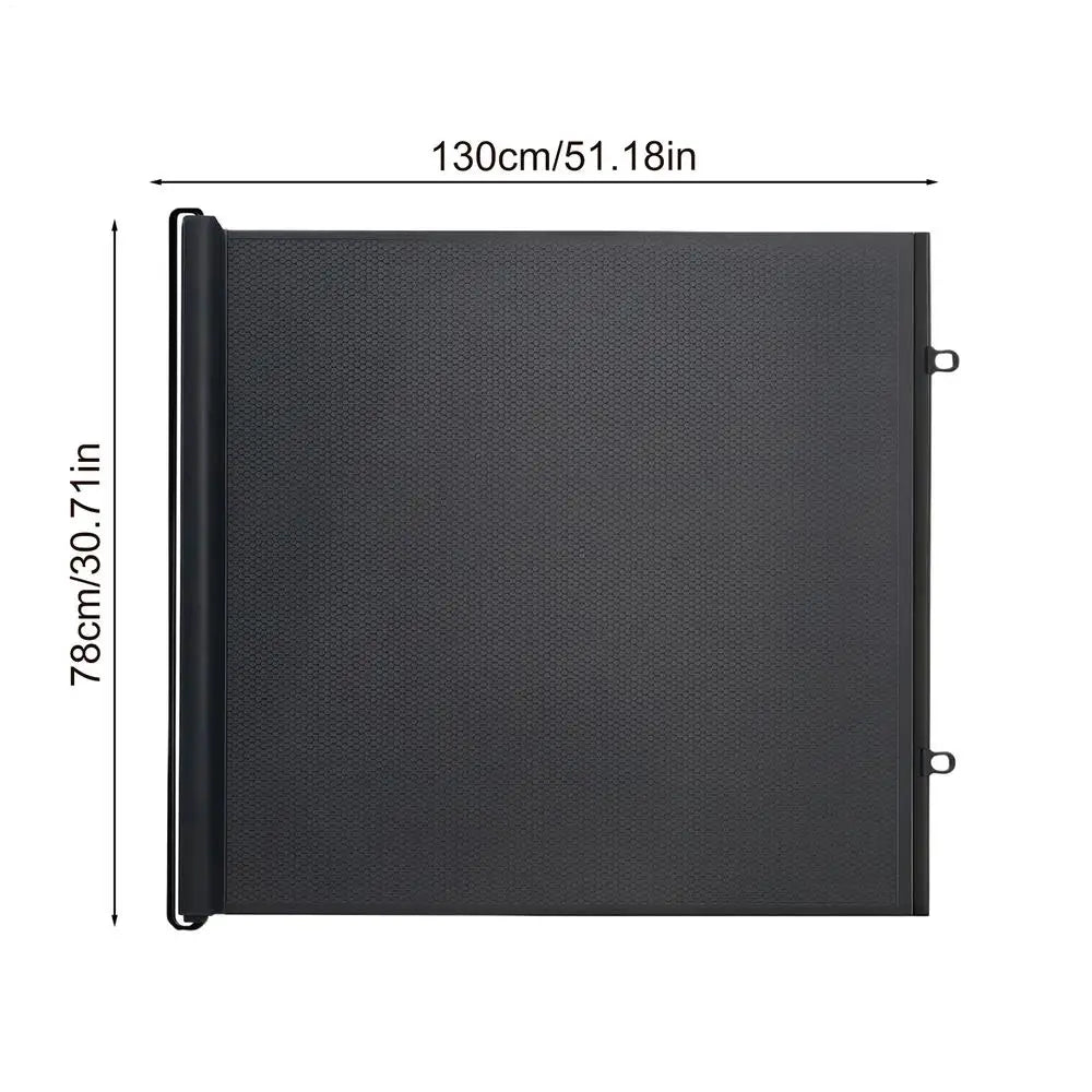 Retractable Pet Gate Anti-Escape Reinforced Mesh No-Drill Safety Barrier for Puppies Kittens Stairs Hallway Balcony