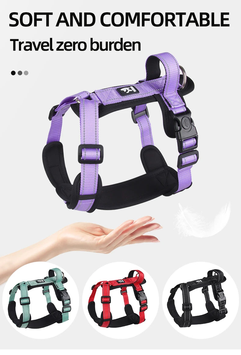 Pet Dog Harness With Handle for Medium Large Dogs French Bulldog Vest Harness Adjustable Puppy Chest Straps Labrador Dogs Collar