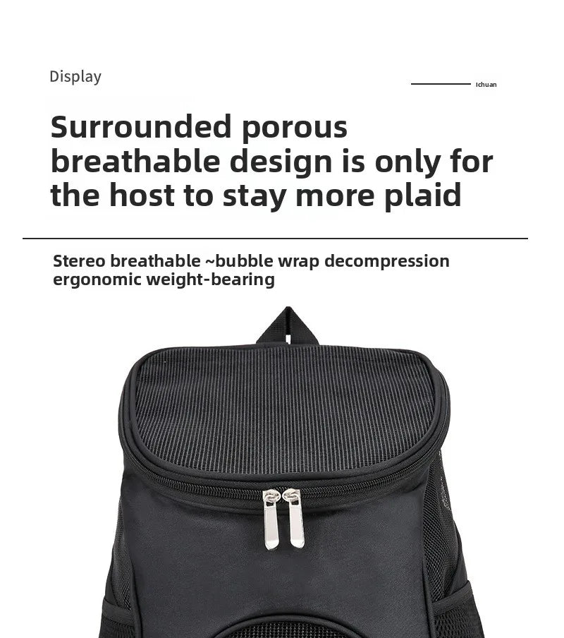 New Portable mesh Dog Bag Breathable Dog Backpack Foldable Large Capacity Cat Carrying Bag Portable Outdoor Travel Pet Carrier