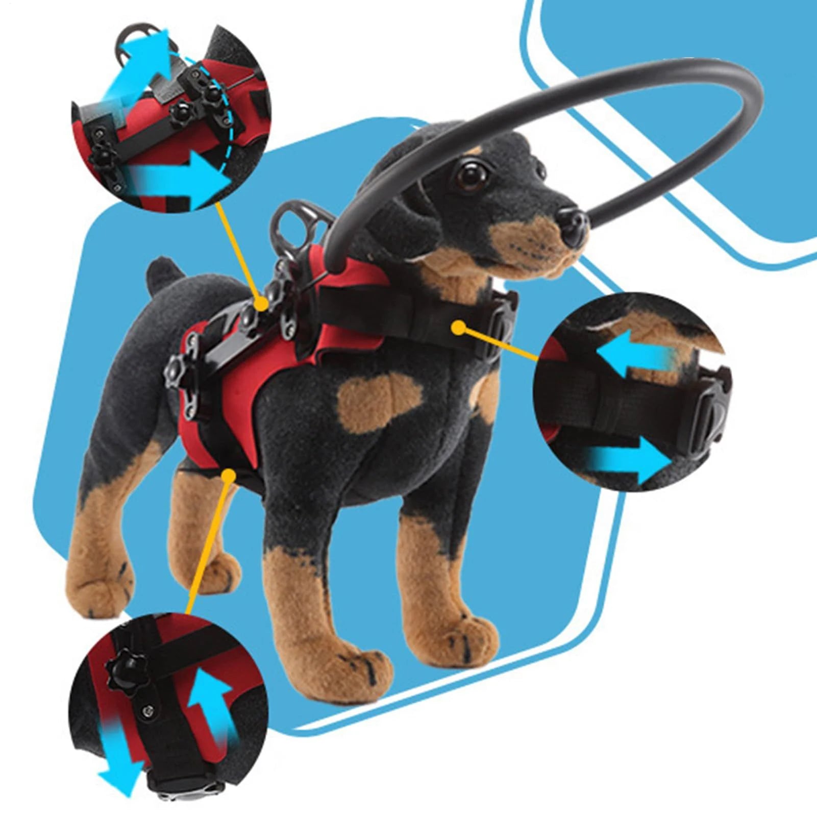 Blind Dog Harness Guiding Device Pet Halo Harness For Cats Pet Vest Ring For Blind Dogs Or Visually Impaired Pets To Avoid