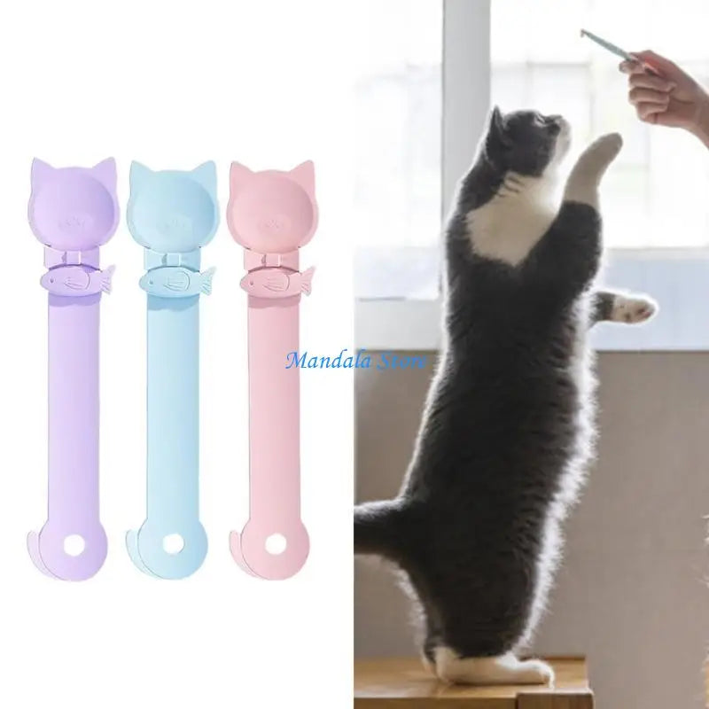 U2JC MultiFunction Long Handle Pet Spoon for Cats Squeeze Treat Wet