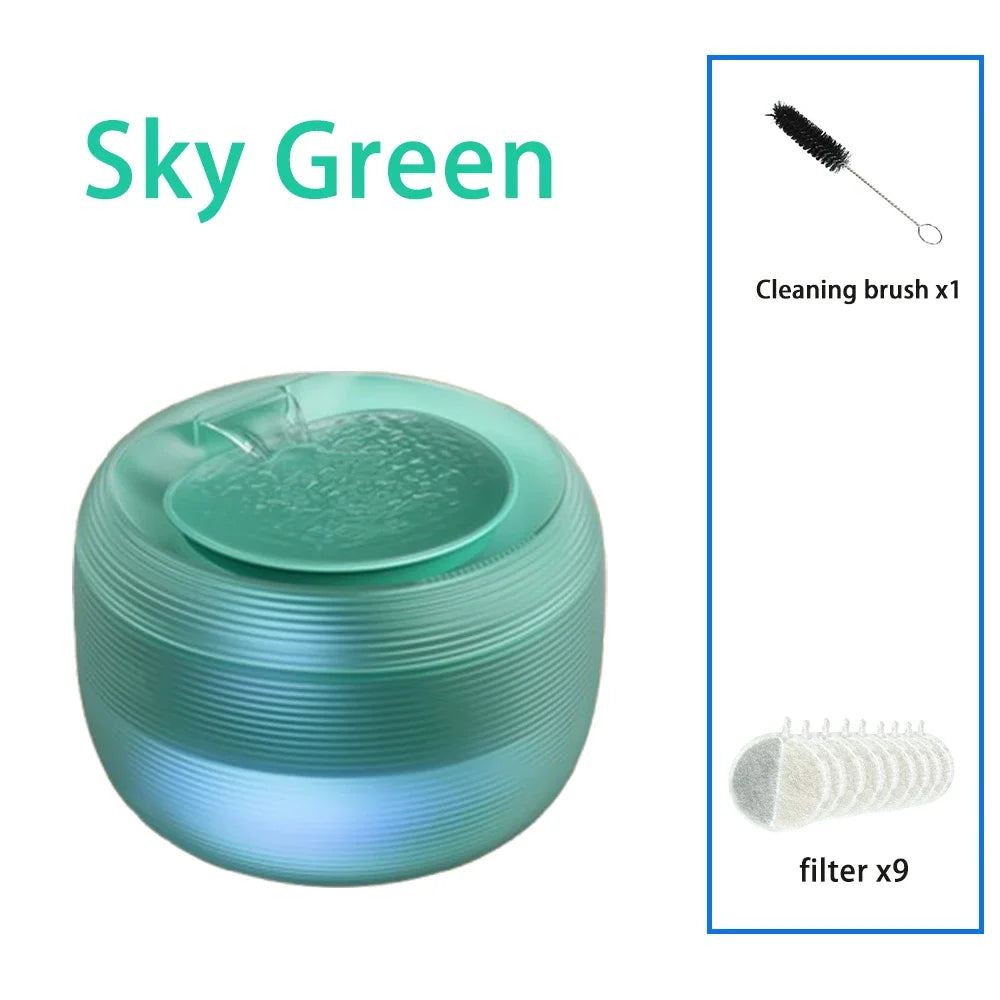 Ultra Quiet Cat Water Fountain Automatic cyclic filtering Pet Drinking Water Cat and dog Constant Temperature WaterBowl with LED