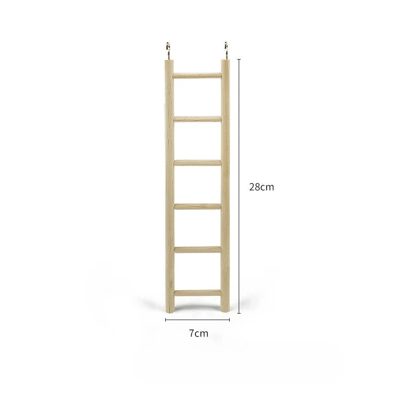 1PC Birds Toy Wooden Ladders Swing Scratcher Perch Climbing 3/4/5/6 Ladder Bird Cage Hamsters Parrot Toys Hanging Pet Supplies